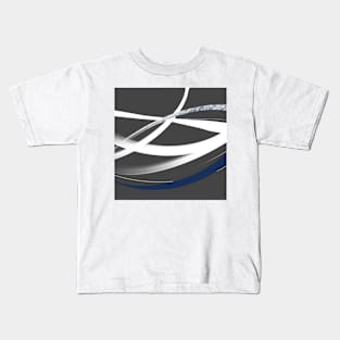 "Curving Currents" - Abstract Swooping Lines Original Modern Art Kids T-Shirt